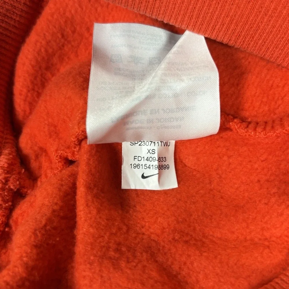 Nike Sportswear Sweat Shorts Womens XS Orange Fleece Phoenix High Waisted Loose